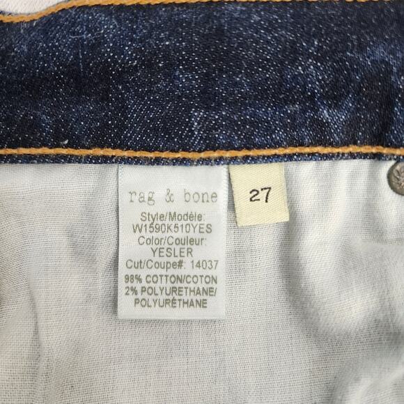 Rag & Bone Dre Slim Fit Boyfriend Frayed Hem in Yesler 27 - Picture 8 of 9